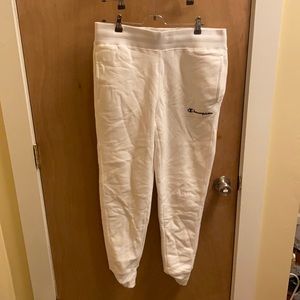 White champion joggers